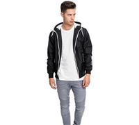 Urban Classics Contrast Windrunner, Blouson Homme Multicolore (Blk/Wht 00050) 4XL