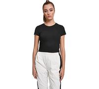 Urban Classics Crop Top Femme en Jersey Souple Femme T-Shirt Manches Courtes Noir M
