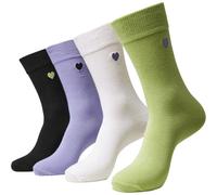 Urban Classics Cœur Chaussettes 4-Pack Mollet Bas Femmes Stick Multi