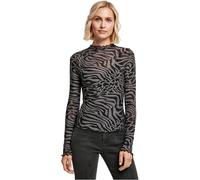 Urban Classics Damen Ladies AOP Mesh Turtleneck Longsleeve