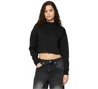 Urban Classics Sweat-shirt Cropped Oversized Col Montant Femme Noir S