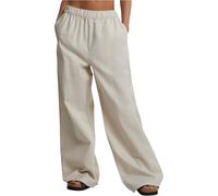Urban Classics Damen Ladies Linen Mixed Wide Pants