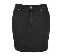 Urban Classics Jupe courte en denim stretch biologique taille haute Noir 34 Femme