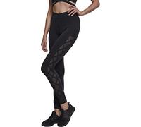 Urban Classics Femme Legging en Maille Côtelée pour Femme Leggings, Noir (00007), XS