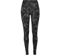 Urban Classics Leggings Femme AOP Soft – Noir – Taille 3XL – 92% polyester, 8% élasthanne