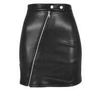 Urban Classics Veste motard femme en cuir synthétique pour jupe Noir 3XL EU