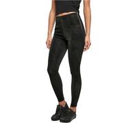 Urban Classics Pantalon Femme simili cuir délavé Noir Taille S