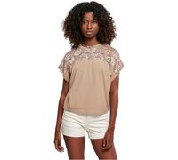 Urban Classics Dames Short Oversized Lace Tee T-Shirt, Couleur : Taupe, 5XL Femme