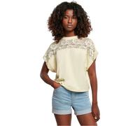 Urban Classics Dames Short Oversized Lace Tee T-Shirt, Jaune Soft, 3XL Femme