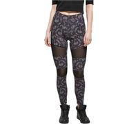 Urban Classics Dames Tech Mesh AOP Leggings, Cachemire Noir, M Femme