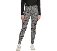Urban Classics Damskie miękkie legginsy AOP Pantalon de Yoga, Blacknewpaisley, 4XL Femme