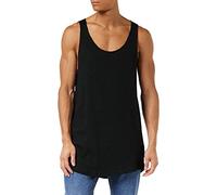 Urban Classics Long Shaped Open Edge Loose Tank Débardeur de Sport, Noir (Black 7), S Homme