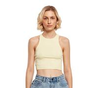 Urban Classics – Top cropped côtelé pour femme – Jaune Soft – XL