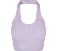 Urban Classics Ladies Rib Knit Crossed Neckholder Top Lilac Taille: S | Outlet | Femme | Mauve