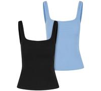 Urban Classics Haut TB7513A côtelé col large sans manches Lot de 2 Bleu/Noir 5XL Femme