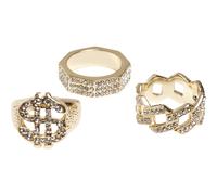 Urban Classics Dollar Anneau 3-Pack Bijoux Anneaux Sceau 57 S/M 60 L/XL