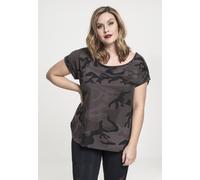 Urban Classics Female Shirt Ladies Camo Back Shaped Tee Dark Camouflage M