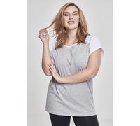 Urban Classics Female Shirt Ladies Contrast Raglan Tee Grey/White XXL