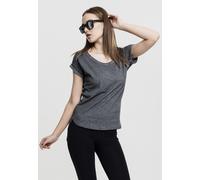 Urban Classics Female Shirt Ladies Long Back Shaped Spray Dye Tee Darkgrey XS