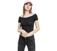 Urban Classics Female Shirt Ladies Off Shoulder Rib Tee Black XL