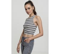 Urban Classics Female Shirt Ladies Rib Stripe Cropped Top Navy/White/Grey XL
