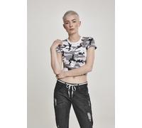 Urban Classics Female Shirt Ladies Stretch Jersey Cropped Tee Snow Camouflage XS