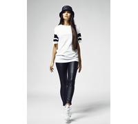Urban Classics Female Shirt Ladies Stripe Mesh Tee Black/White M
