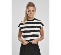 Urban Classics Female Shirt Ladies Stripe Short Tee Black/White XL