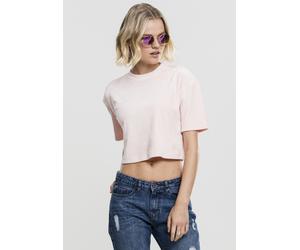 Urban Classics Female Shirt Ladies Velvet Short Kimono Tee Pink L