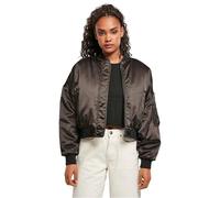 Urban Classics Femme Bomber en Satin Surdimensionnée pour Femme Veste, Noir, M EU