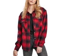 Urban Classics Femme - Check FLANELL Chemise rouge