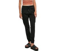 Urban Classics Femme De Jogging Cargo Taille Haute pour Pantalons, Noir, S EU