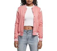 Urban Classics Femme de Survêtement Inset College pour Femme Veste universitaire, Rose Paleprose/Sable Blanc, S EU