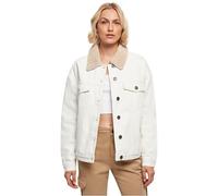Urban Classics Femme En Denim Sherpa Surdimensionnée Pour Veste, Blanc Cassé, L EU