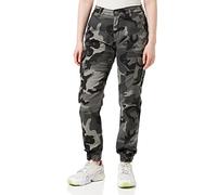 Urban Classics Femme High Waist Camo Cargo Pantalon, Multicolore (Dark Camo 00784), 26