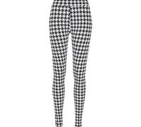 Urban Classics Ladies AOP Leggings, Noir/Blanc, L Mince Femme