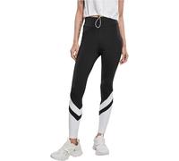 Urban Classics Leggings pour femmes Arrow Taille haute Noir/Blanc 5XL
