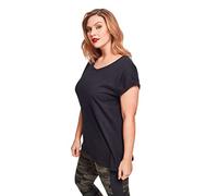 Urban Classics Femme Ladies Extended Shoulder Tee T Shirt, Noir, L EU