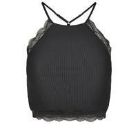 Urban Classics Débardeur à lacets Noir Col V Échancré Extra-court XS