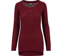 Urban Classics Femme Ladies Long Wideneck Sweater, Rouge (Burgundy 606)., XL EU