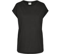 Urban Classics Femme Ladies Organic Extended Shoulder Tee T Shirt, Noir, L EU