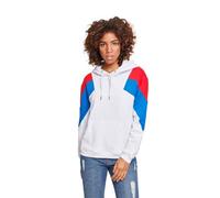 Urban Classics Femme Ladies Oversize 3-tone Block Hoody Sweat-Shirt À Capuche, Multicolore (Wht/Firered/Brightblue 01426), XXL
