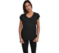 Urban Classics Femme Ladies Round V-neck Extended Shoulder Tee T Shirt, Noir (Black 00007), S EU