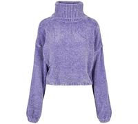 Urban Classics Femme Ladies Short Chenille Turtleneck Sweater Maillot de survtement, Lavande, XL
