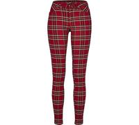 Urban Classics Femme Ladies Skinny Tartan Pants Pantalon Not Applicable, Multicolore (Red/Blk 00200), 46 (Taille Fabricant: 31)