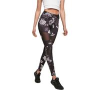 Urban Classics Femme Legging pour Femme Tech Mesh Aop Pantalon de yoga, Darkflower, M EU