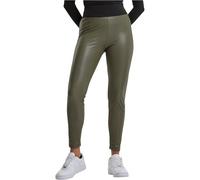 Urban Classics Femme Legging Taille Haute en Cuir Synthétique pour Femme Pantalon de yoga, Olive, M EU