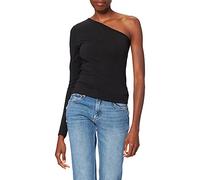Urban Classics Femme Oberteil Ladies Asymmetric Longsleeve T Shirt, Noir (Black 00007), XL EU