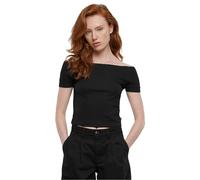 Urban Classics Femme Organic Off Shoulder Rib pour T-Shirt, Noir, M EU