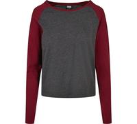Urban Classics Femme - RAGLAN Manches Longues charcoal